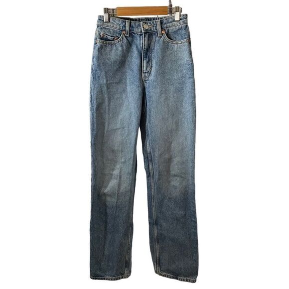 Weekday Rowe Extra High Waist Straight Leg Jeans Size 25/32 - Picture 1 of 8